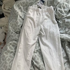 brandy melville white joggers